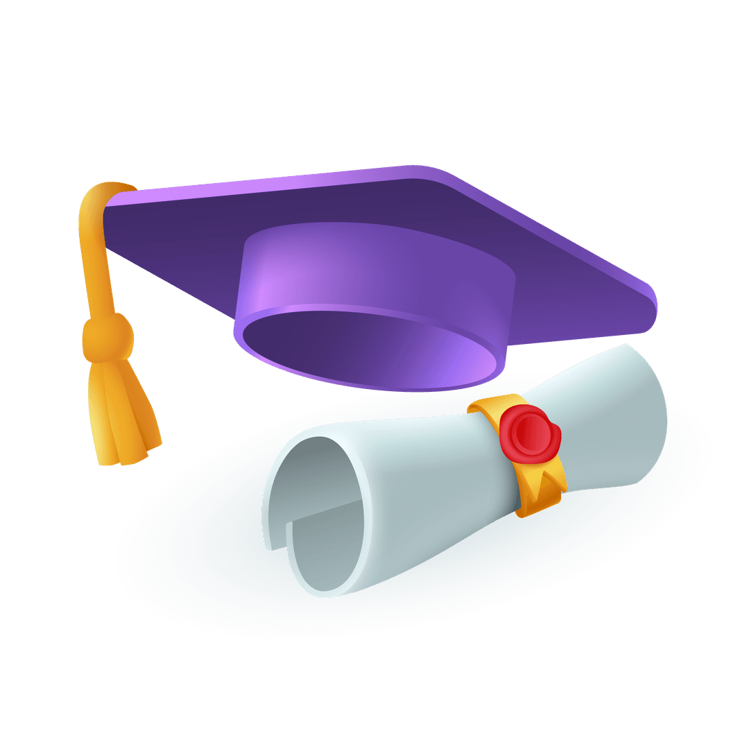 Graduation Cap and Scroll